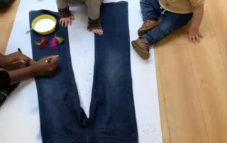 painting our charity jeans